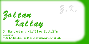 zoltan kallay business card